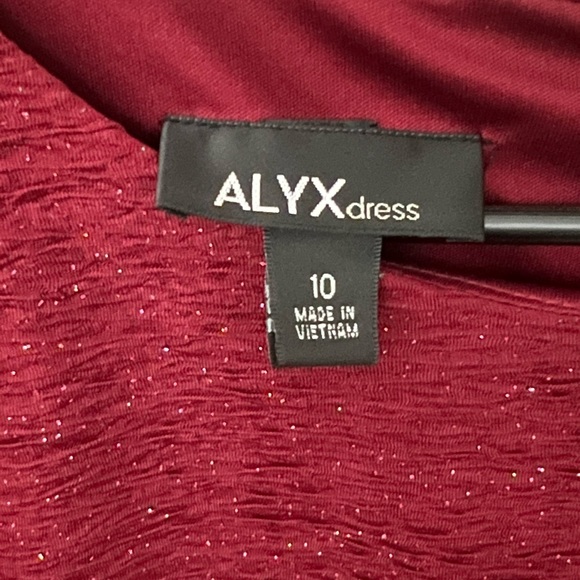 Alyx glittery sparkle red burgundy fitted cocktail dress - size 10 - Picture 3 of 5